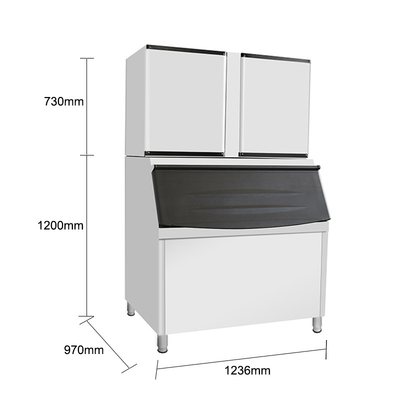 Customizable Options 242 KG Water Cooling Granular Ice Machine for 24 Hours Production