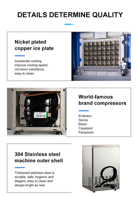 50kg 24Hours LZ-120 Commercial Ice Cube Maker Machine with KK Compressor in Saudi Arabia